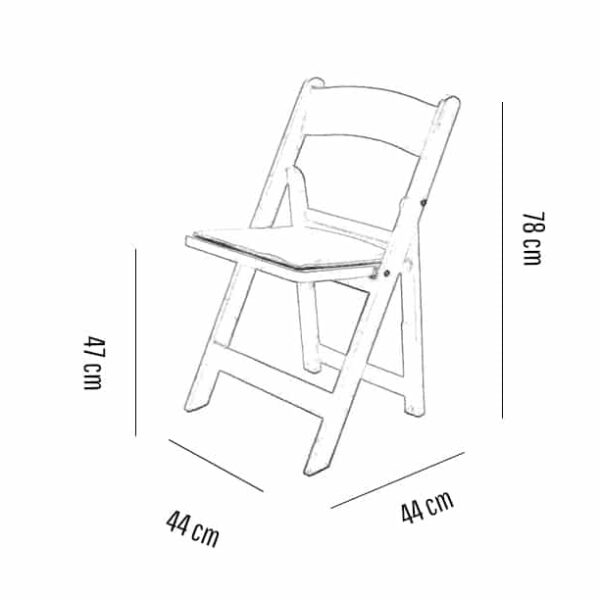 weddingchair afmetingen