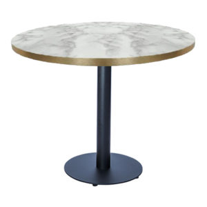 Melaminetafel marmer messing