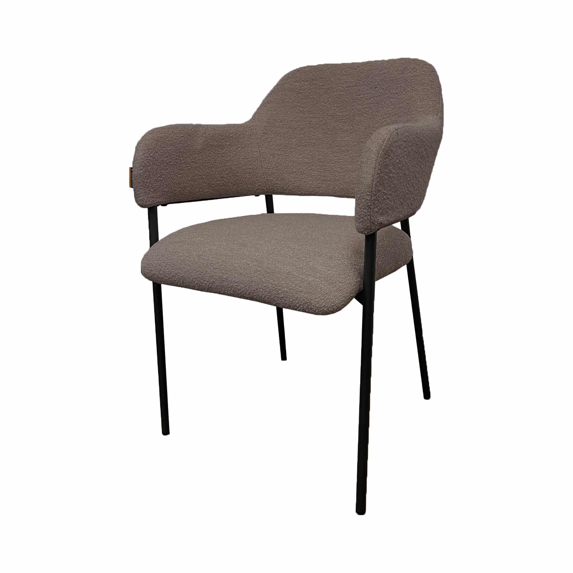 Stoel Luzern brown bouclé