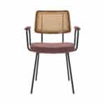 Armstoel Bach oud roze