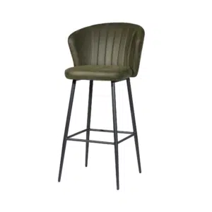 Barkruk Richmond microfiber legergroen