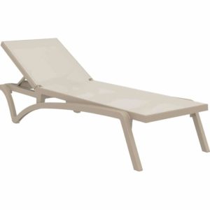 Ligbed Pacific Sunlounger taupe