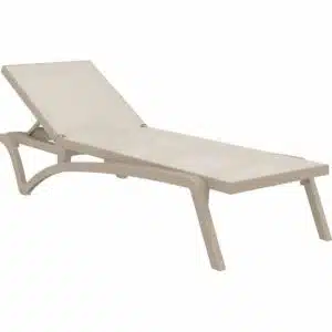 Ligbed Pacific Sunlounger taupe