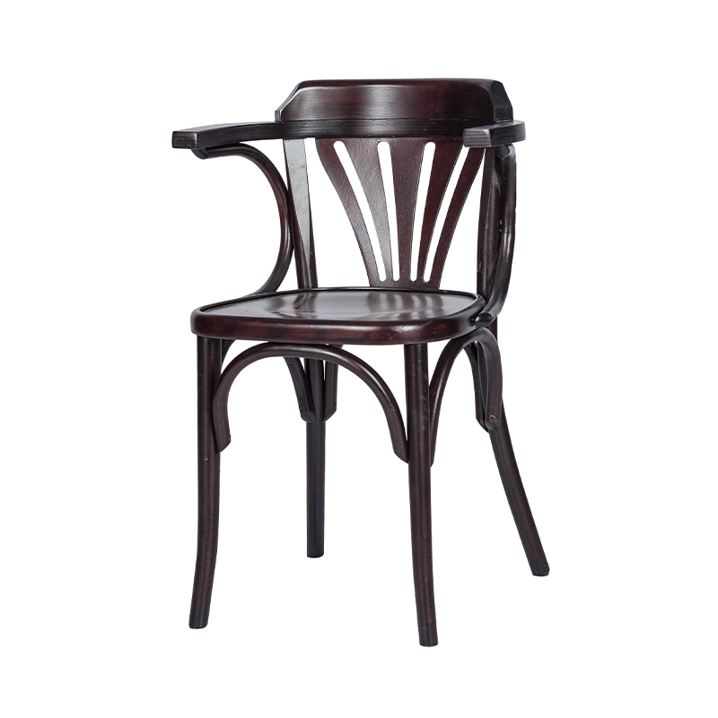 Armstoel Kees noten - Café stoelen