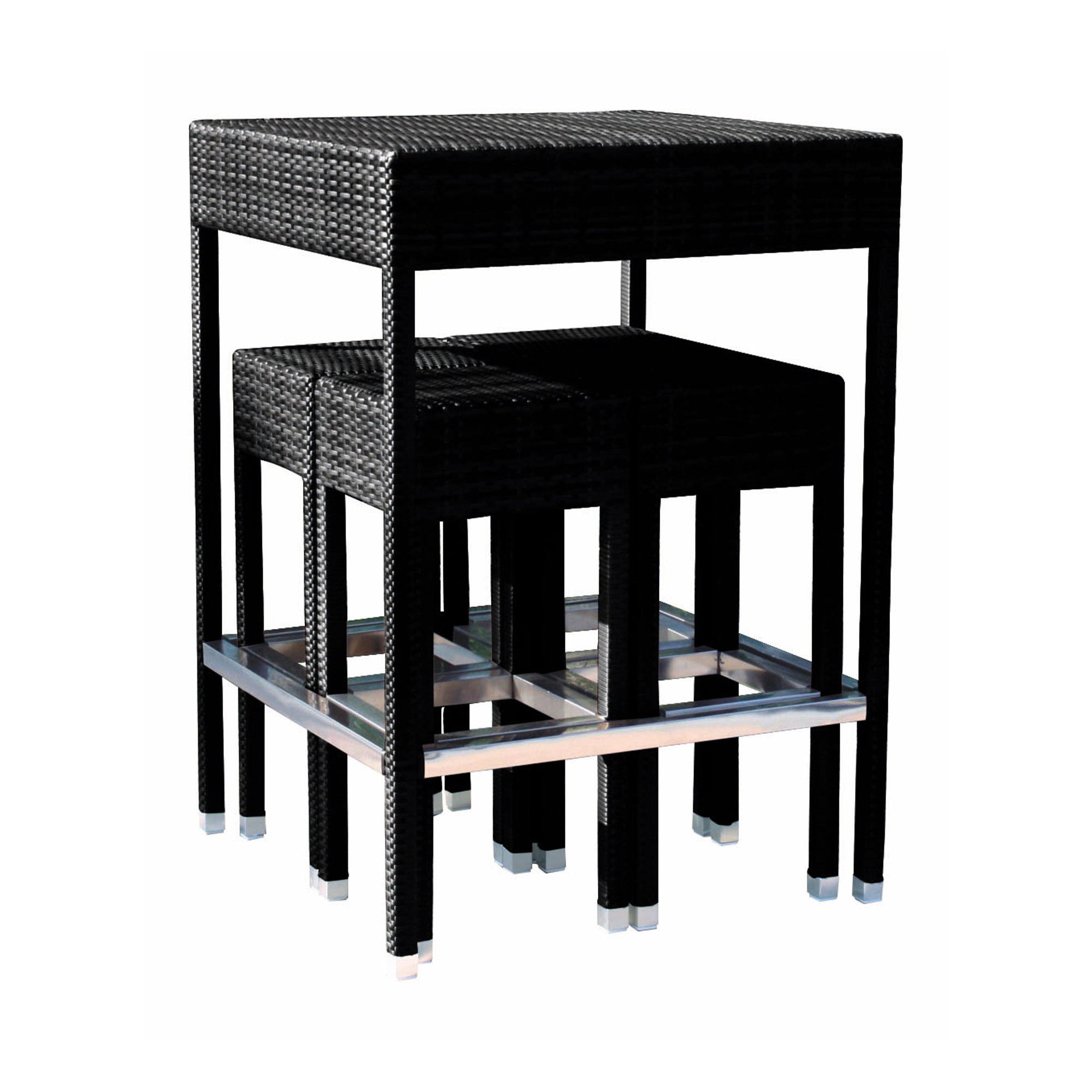Rimini set zwart - Buitenmeubilair