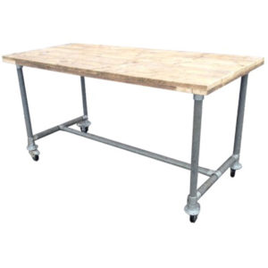 Steigerhouten bartafel op wielen