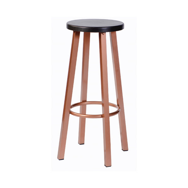 Barkruk 204 met koperen frame