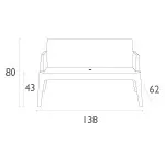 Box Sofa dimensions Outdoorbank Box zwart