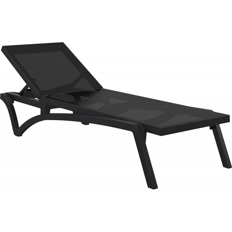 sunlounger-pacific black Ligbed Pacific Sunlounger Black