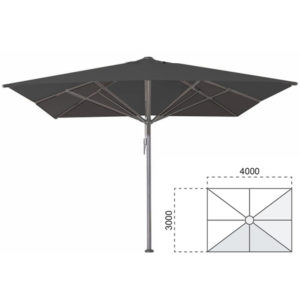 Parasol Bella 300×400 zwart