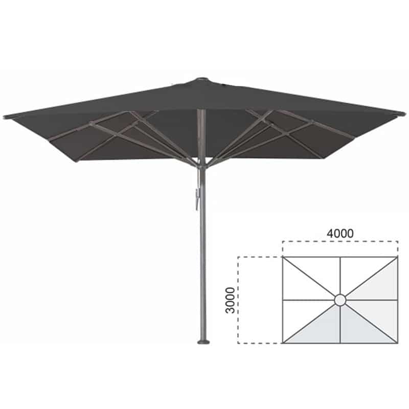 Parasol Bella 300×400 zwart