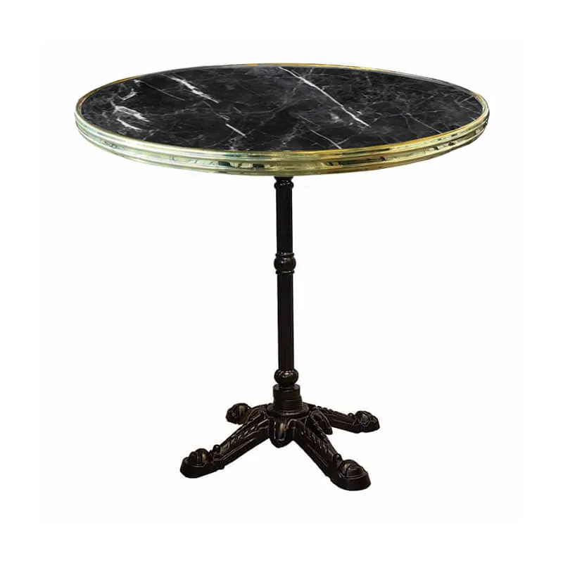 Terrastafel black marble met messing rand Terrastafel Marble met messing rand