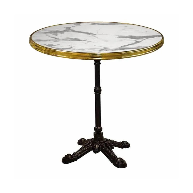 Terrastafel Marble met messing rand