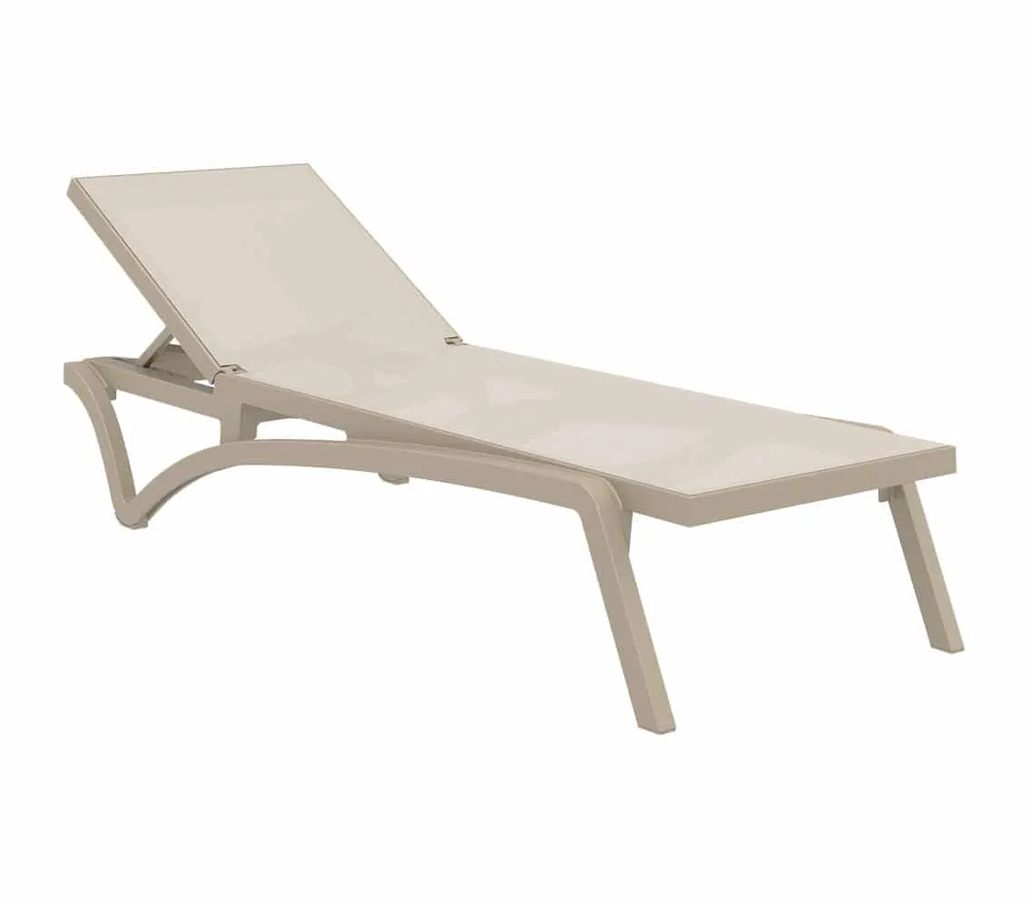 Pacific-Sunlounger-Taupe-Taupe Ligbed Pacific Sunlounger Taupe