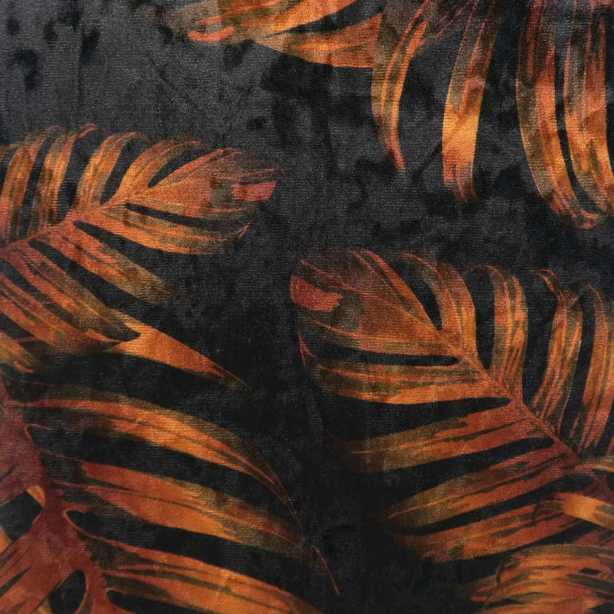 ice velvet 18087 jungle leaves 9999 black Barkruk 204PL met print