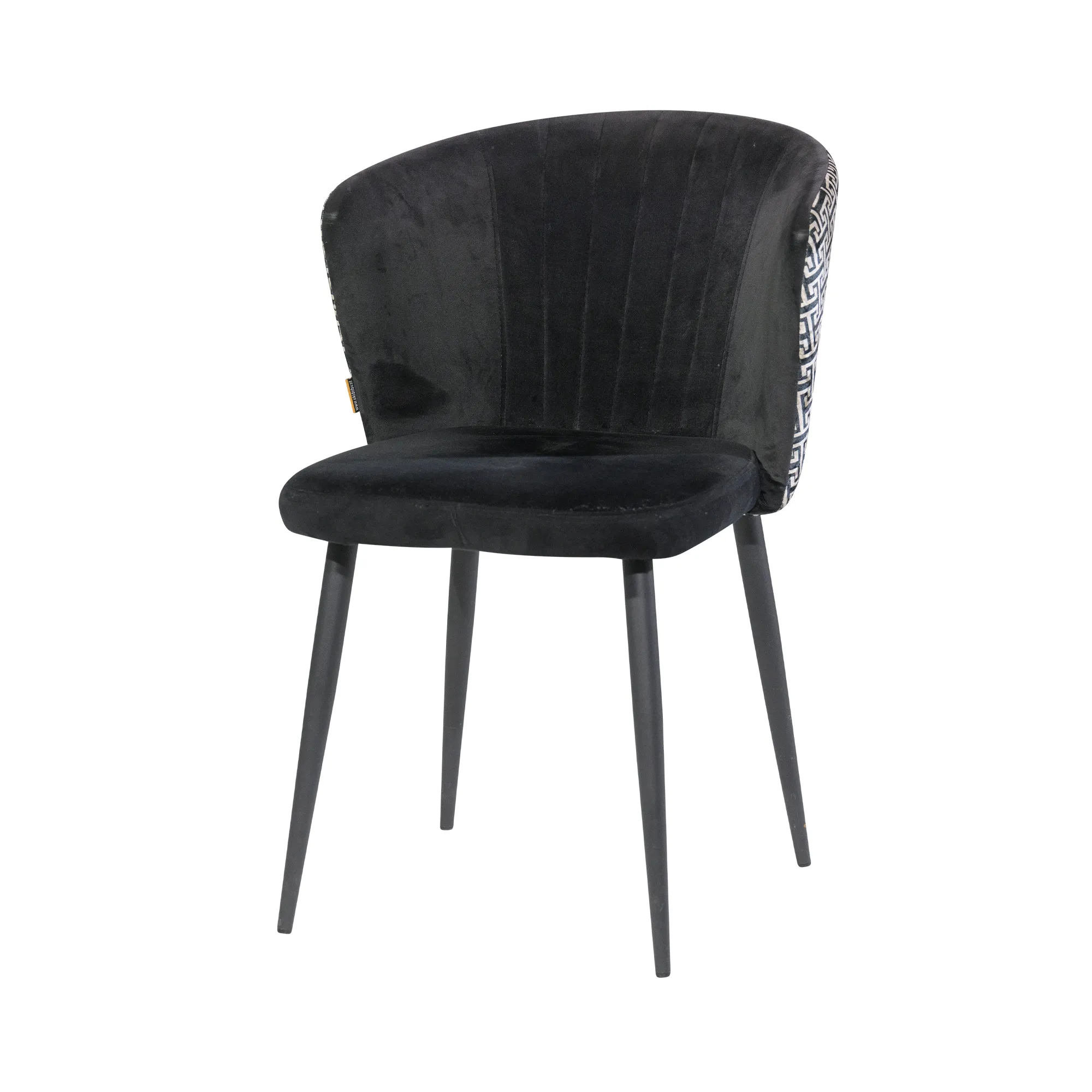 Stoel Richmond zwart met print Stoel Richmond zwart met print