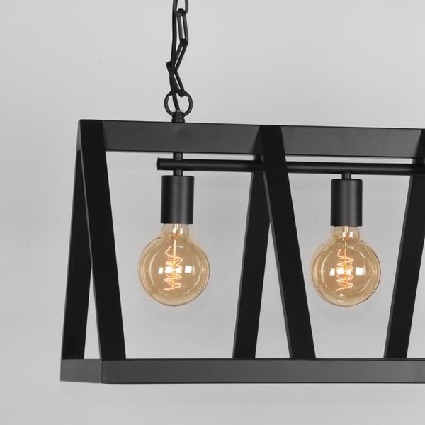 Hanglamp Roof zwart staal