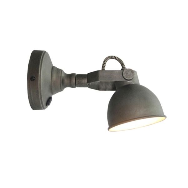 Wandlamp Bow M burned metaal