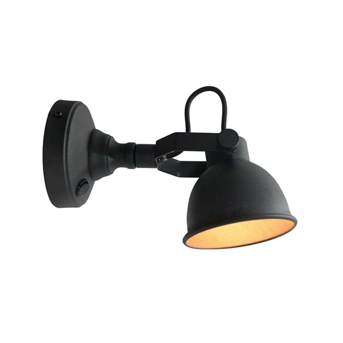 Wandlamp Bow M zwart metaal