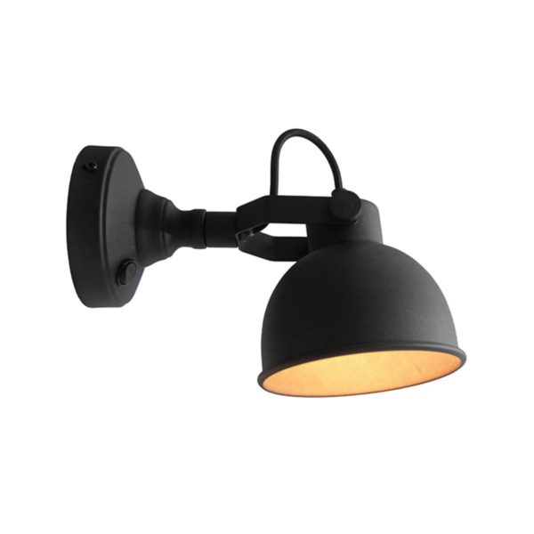 Wandlamp Bow L zwart metaal