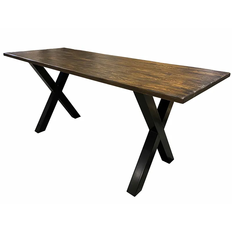 Bartafel Eiken Antiek met X poot Bartafel Eiken Antiek X-poot