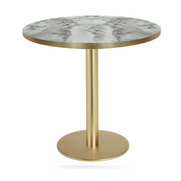 Melaminetafel marmer messing