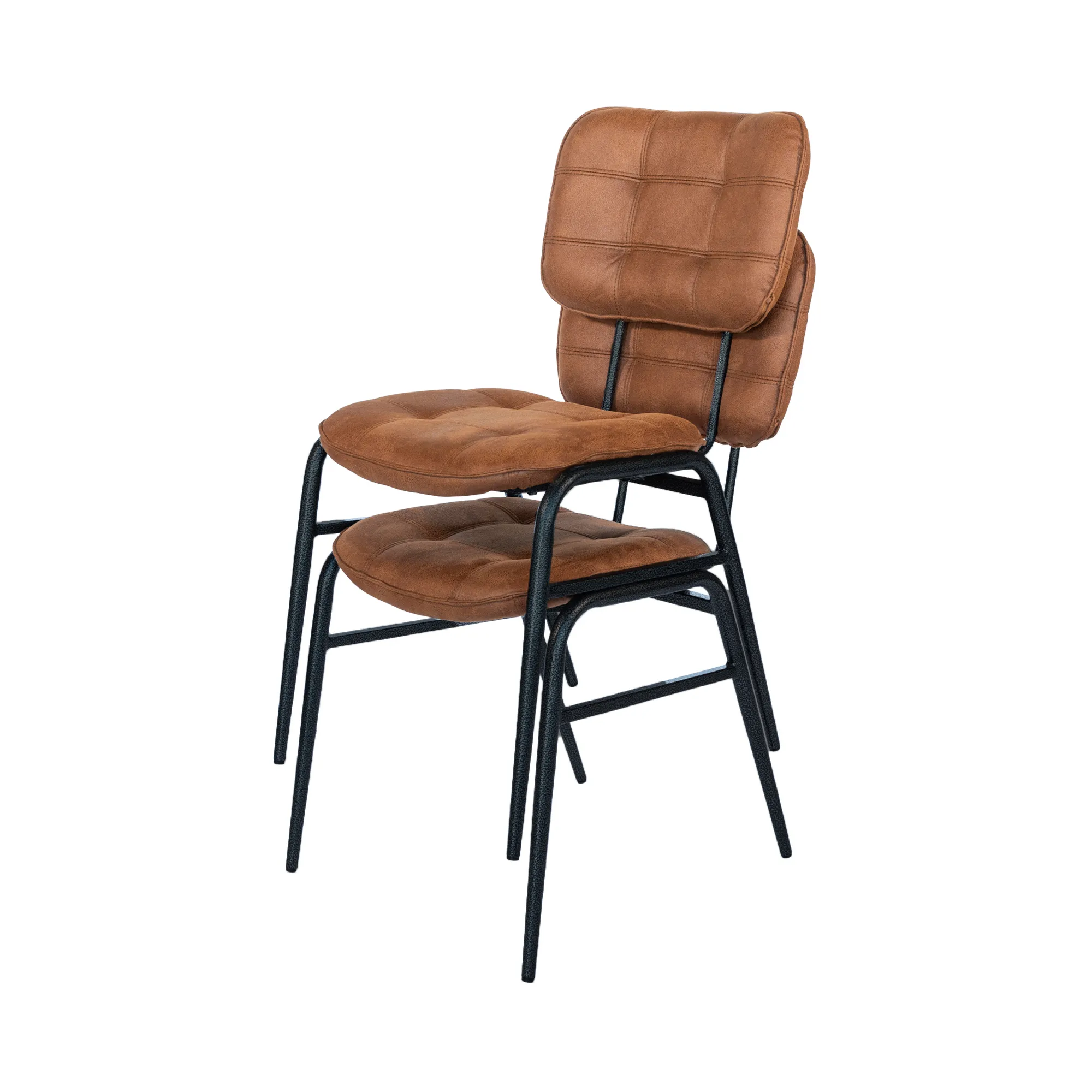 Stapelstoelen Denver Stapelstoel Denver microfiber cognac