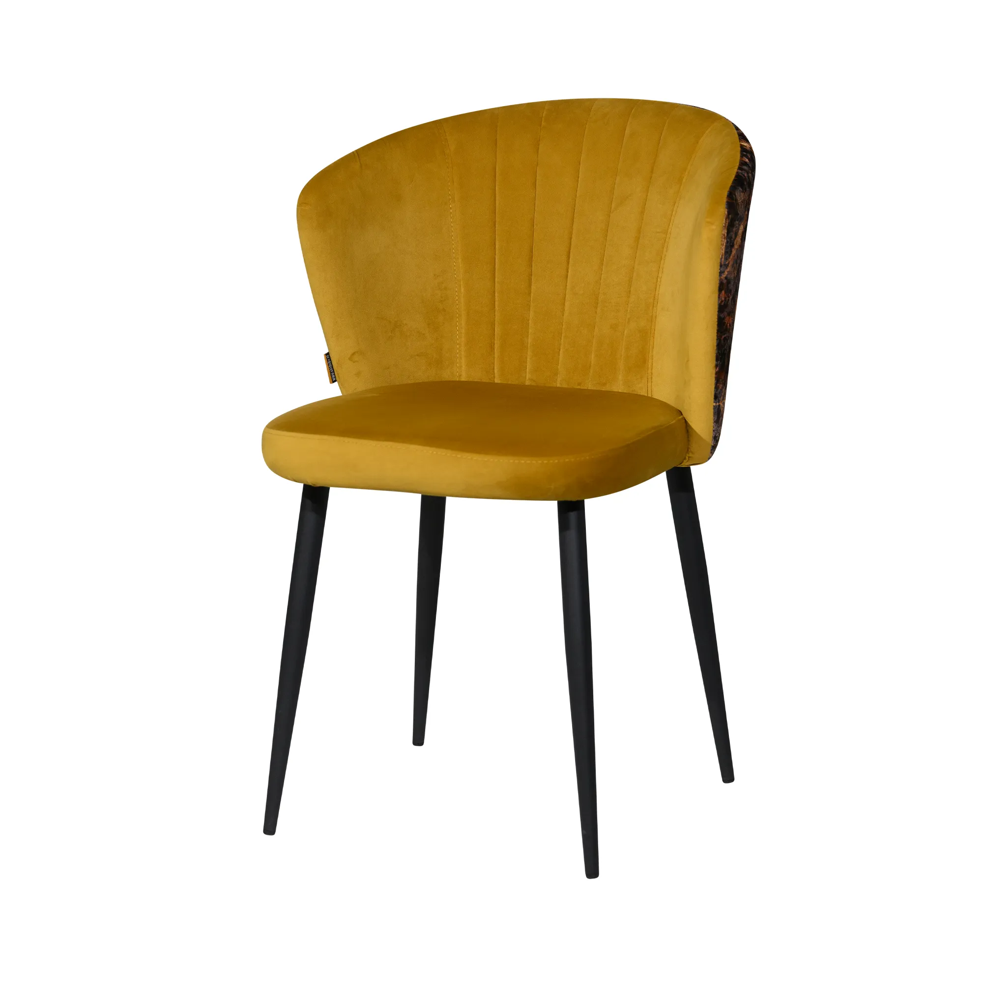 Stoel Richmond goudbruin met print Stoel Richmond goudbruin met print