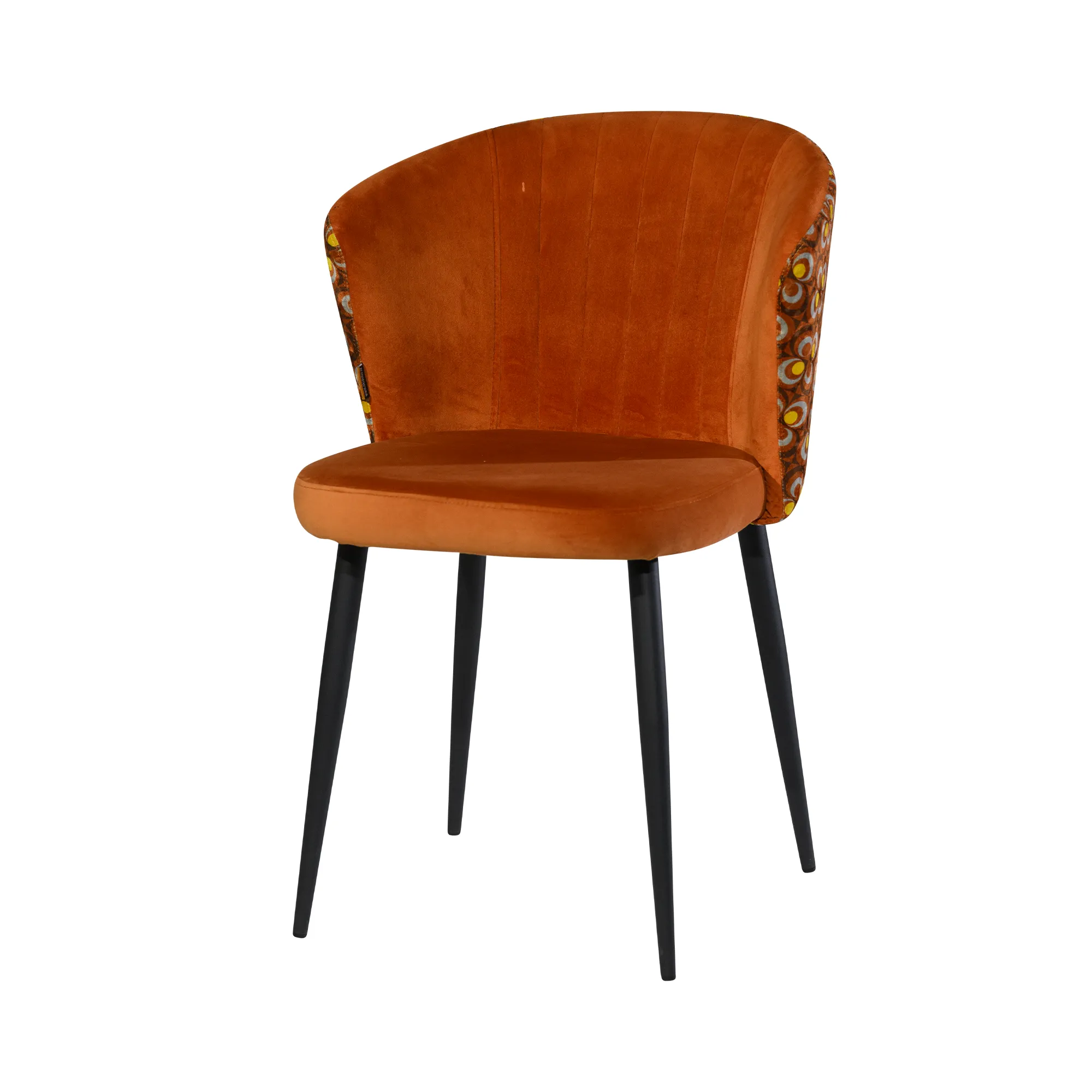 Stoel Richmond roestbruin met print Stoel Richmond roestbruin met print