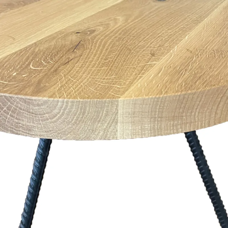 Salontafel Cesar detail Salontafel Eiken Rustiek