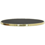 Terrastafelblad Black met messing rand