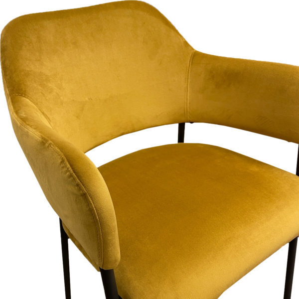 Armstoel Luzern velvet gold brown
