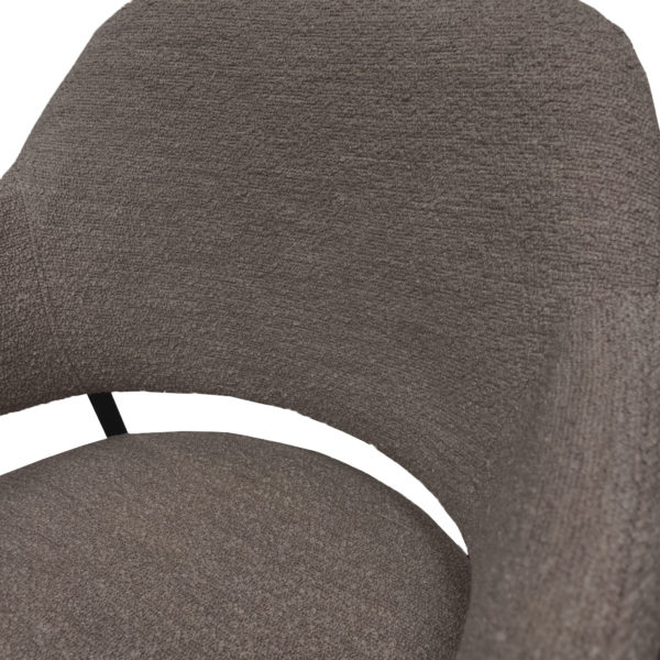Armstoel Luzern brown bouclé