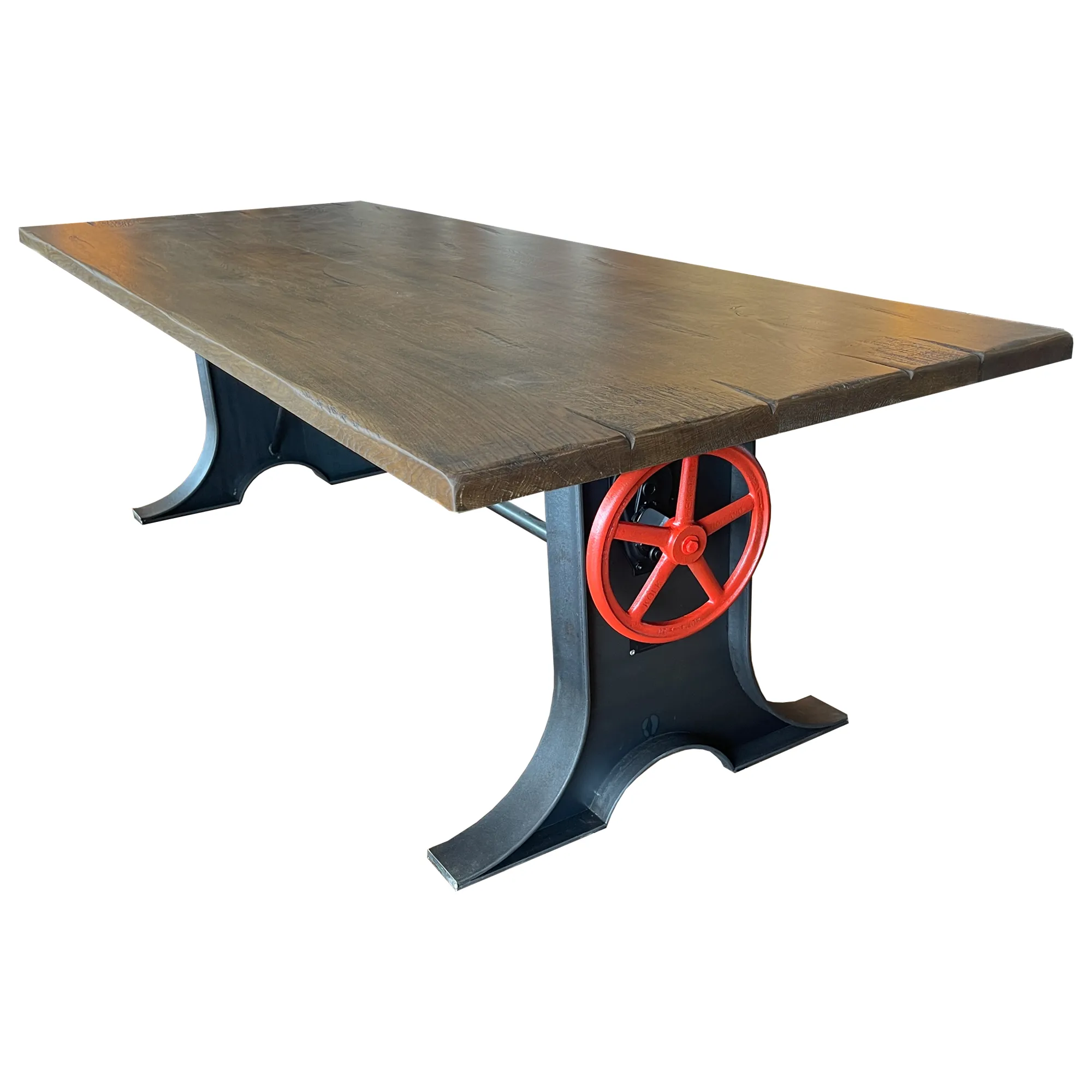 Stamtafel Eiken Antiek Sturdy legs Verstelbare stamtafel Bruut