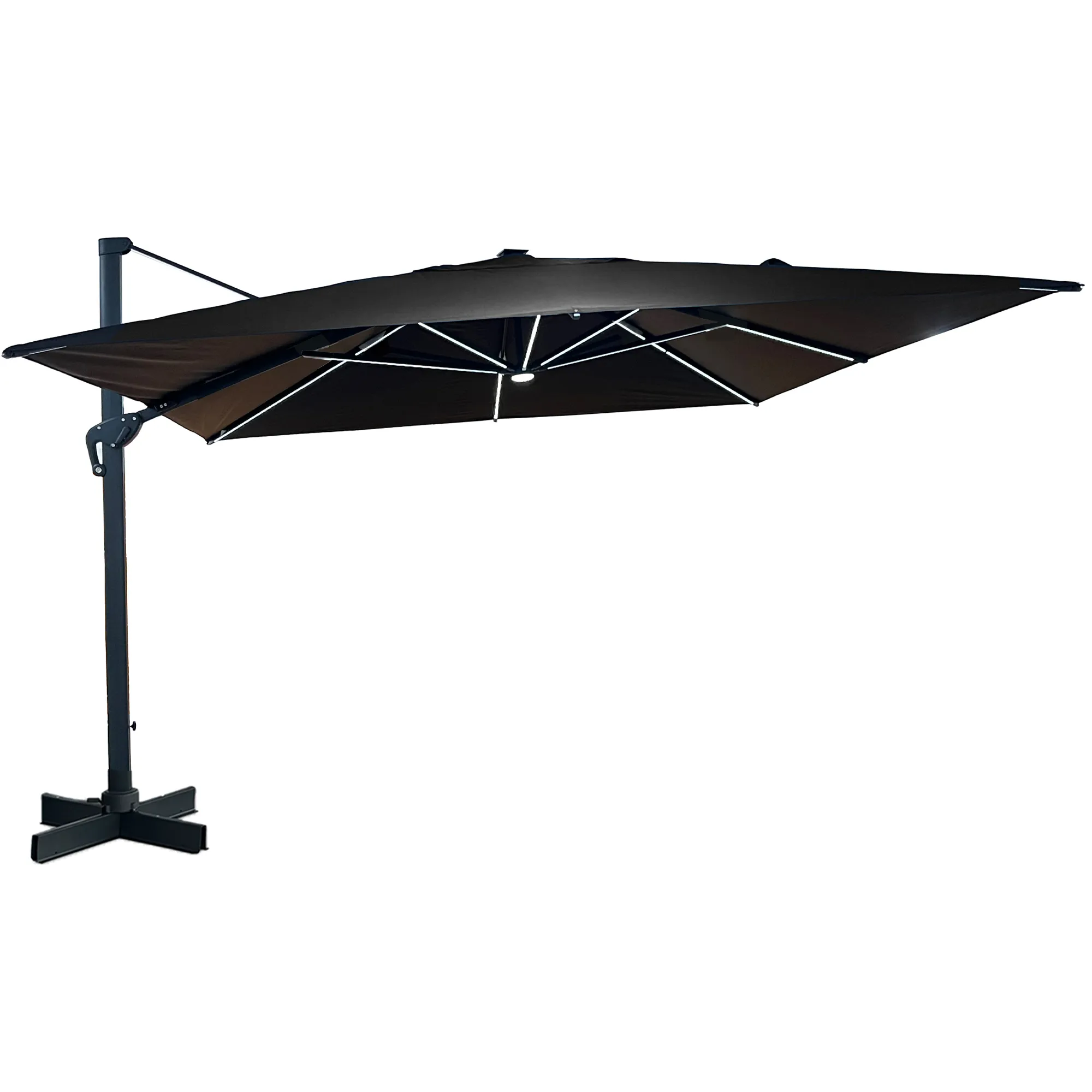 Emma zweefparasol zwart Zweefparasol Emma 300×300 zwart