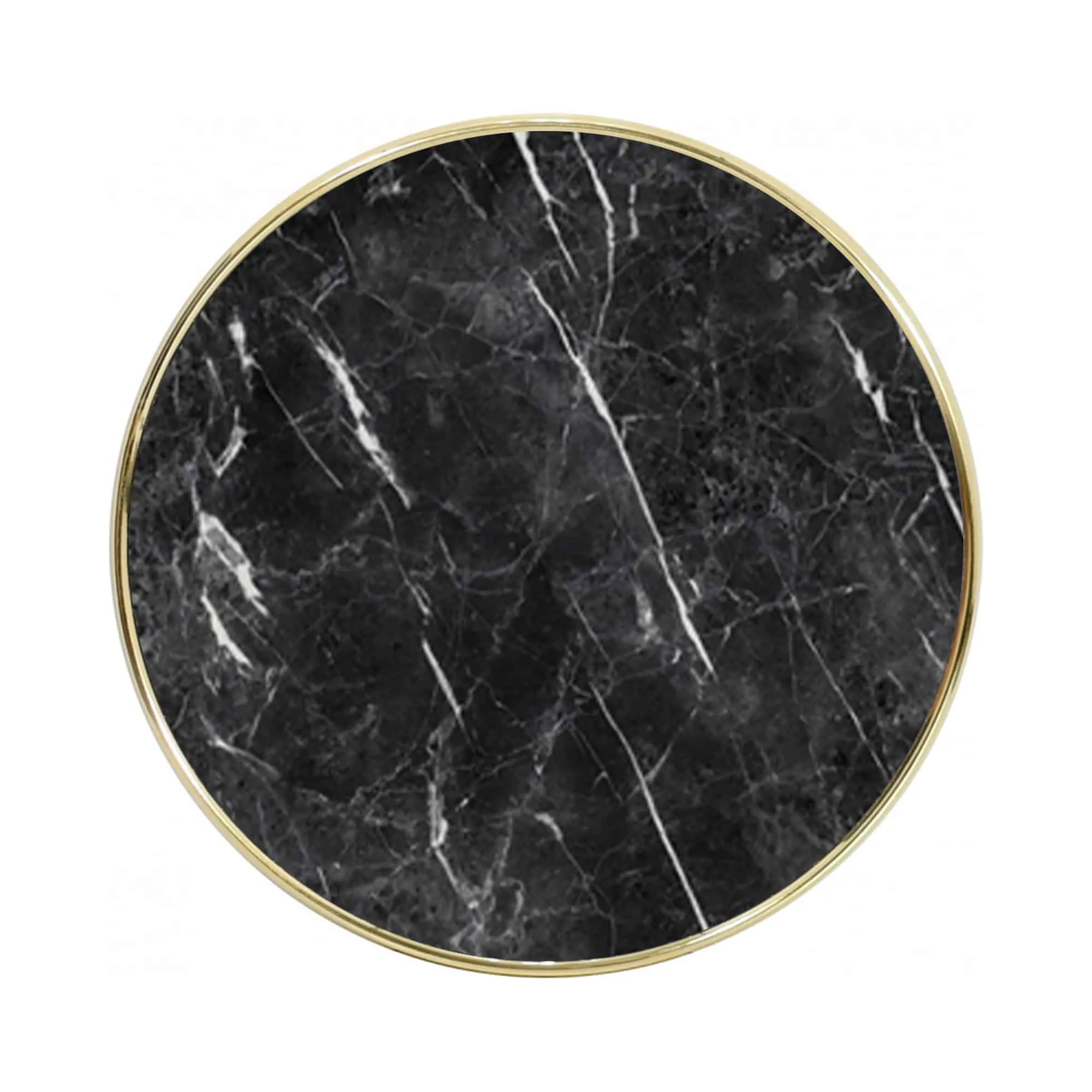 Terrastafelblad Black Marble messing Terrastafelblad Black Marble Messing