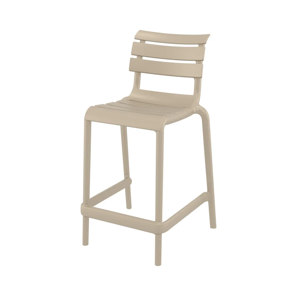 Barkruk Tivoli halfhoog taupe