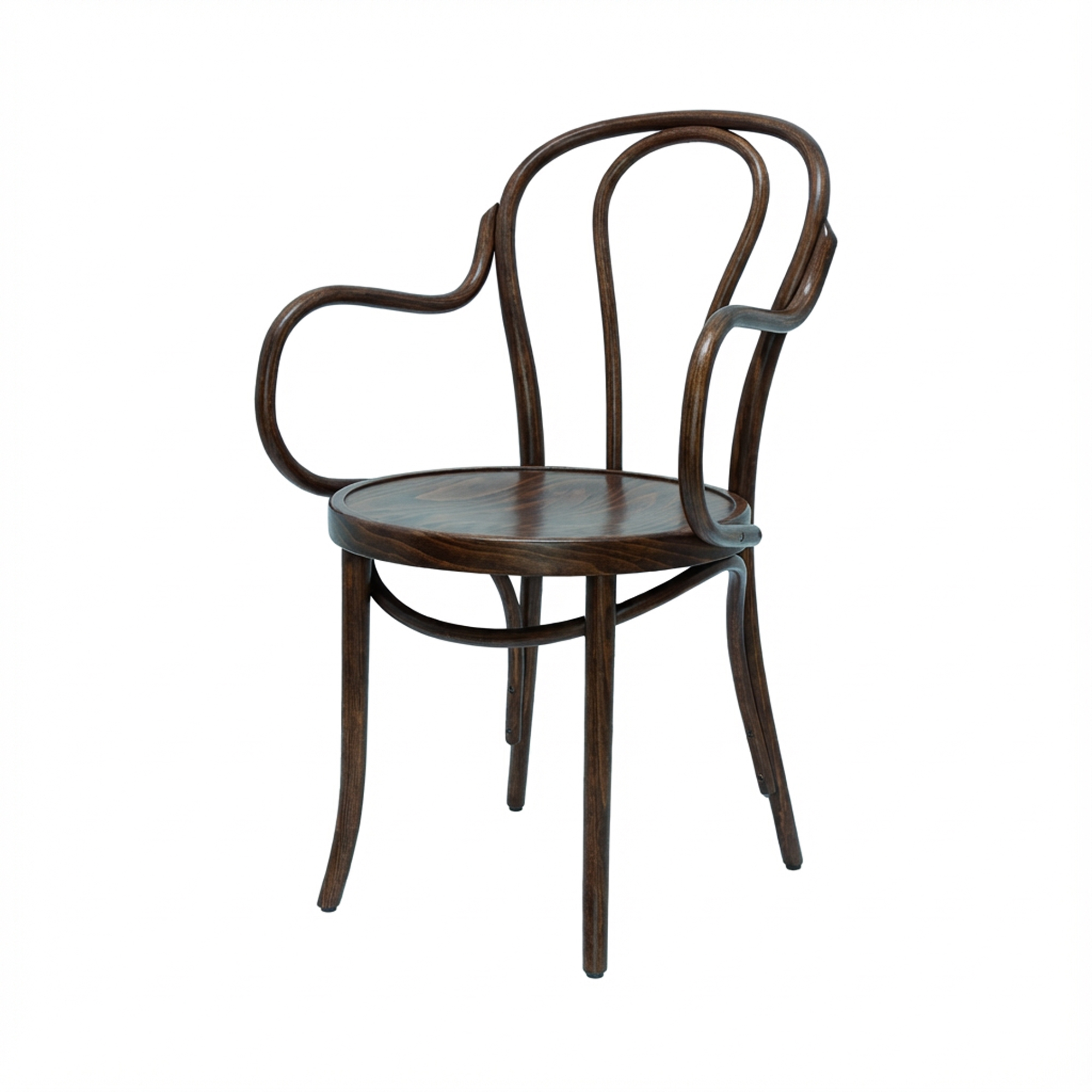 Armstoel B-18 dark walnut Armstoel B-18