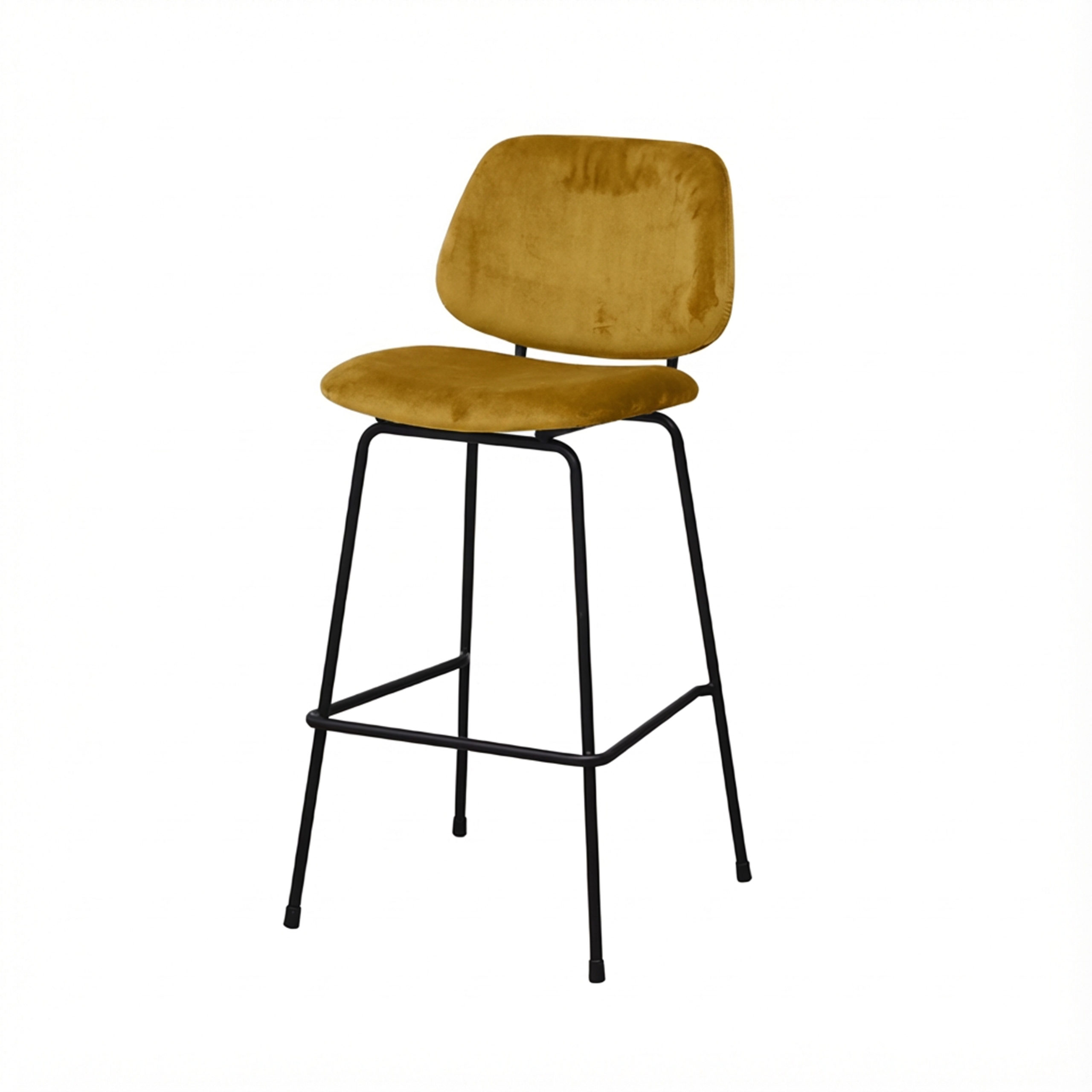 Barkruk Sarah goudbruin Barkruk Sarah velvet goudbruin