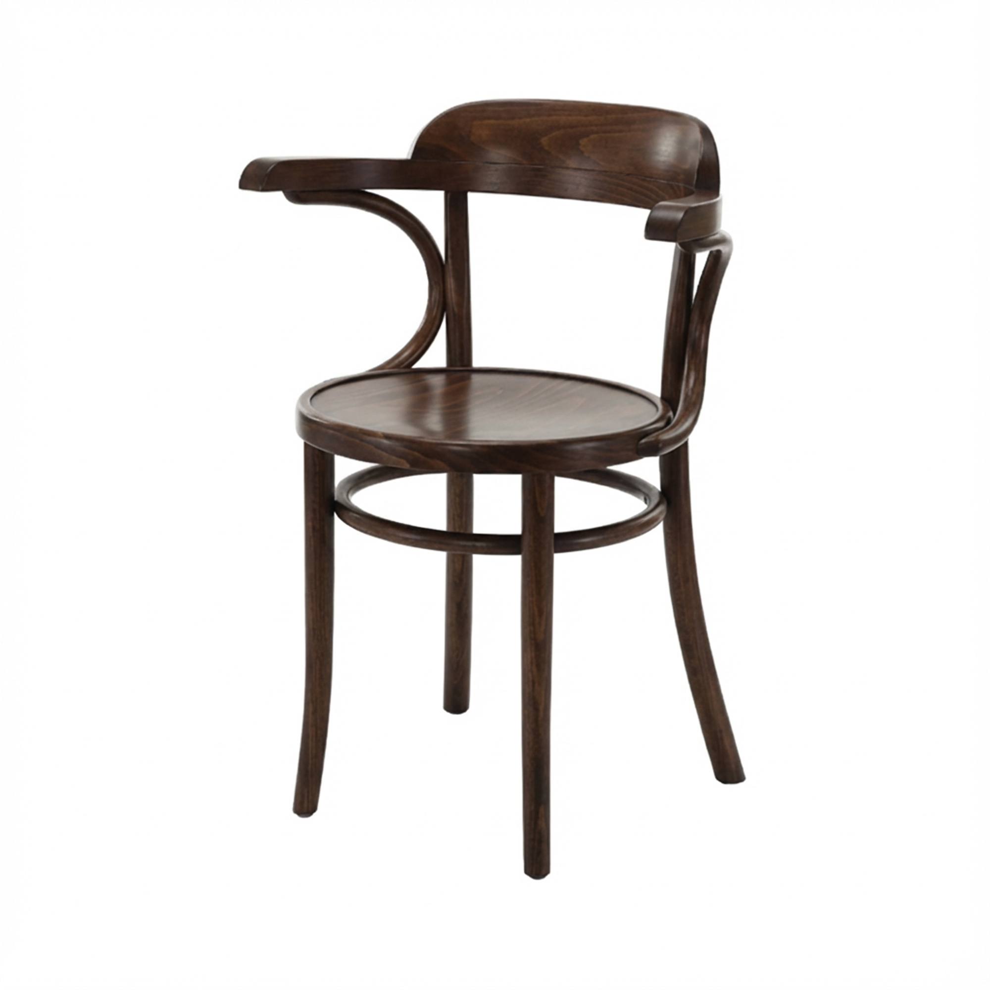 Stoel B 1110 dark walnut Armstoel B-1110