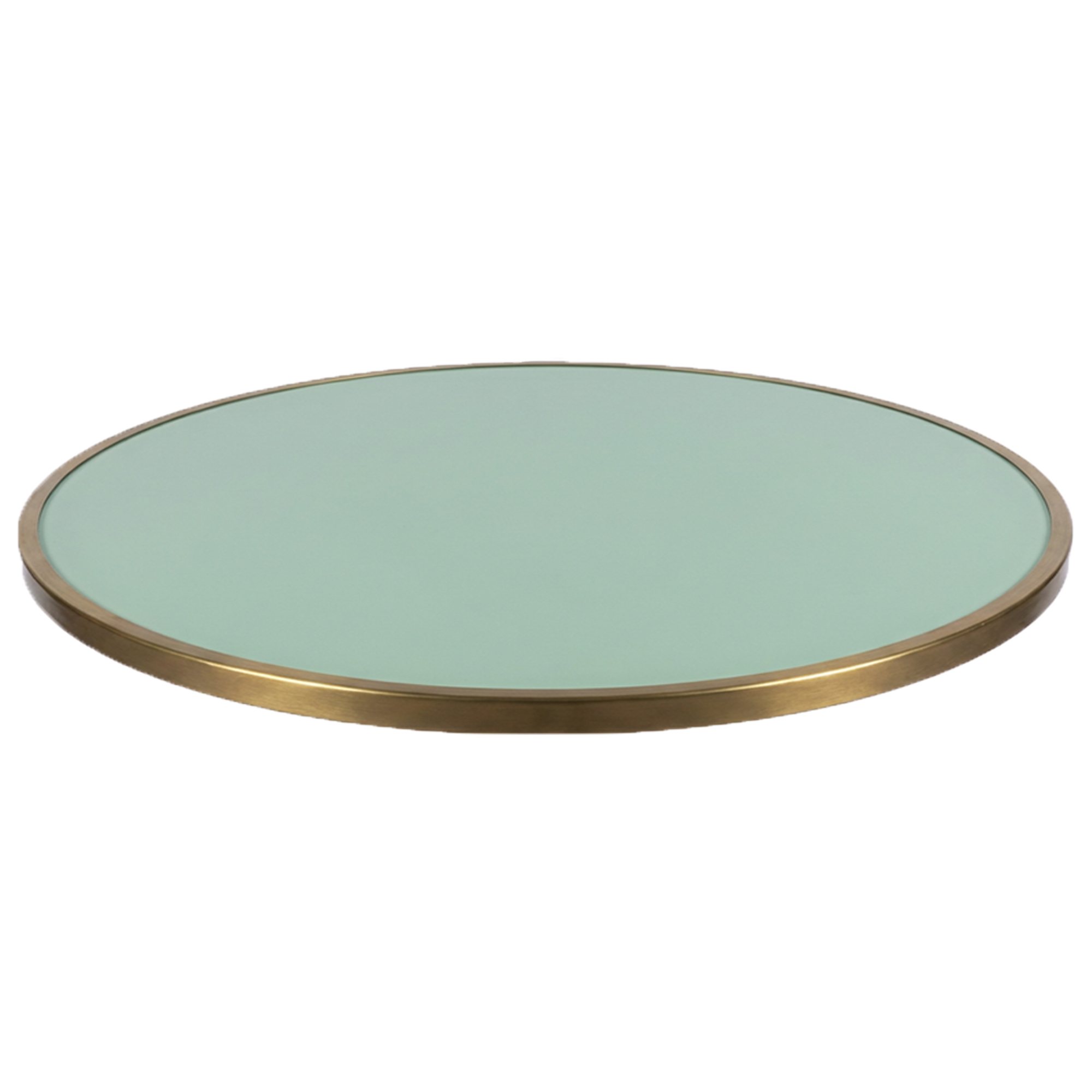 Terrastafelblad Groen met messing rand