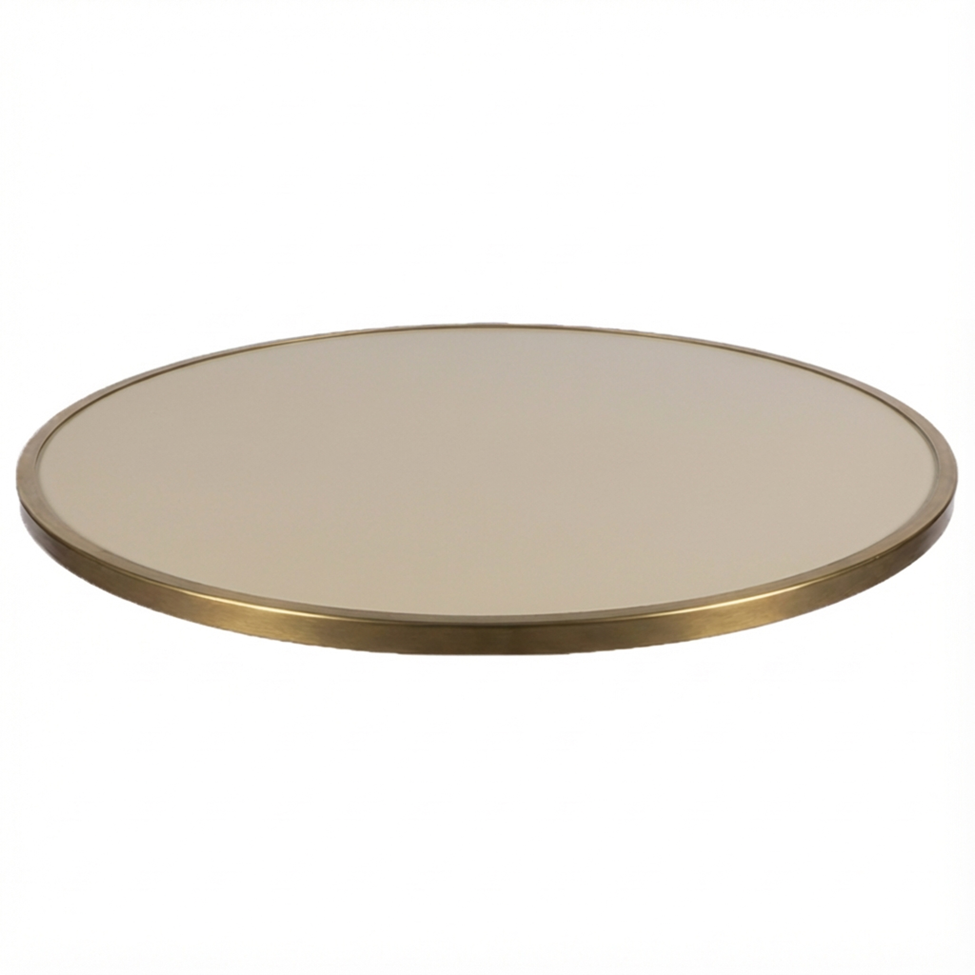 Terrastafelblad Taupe met messing rand