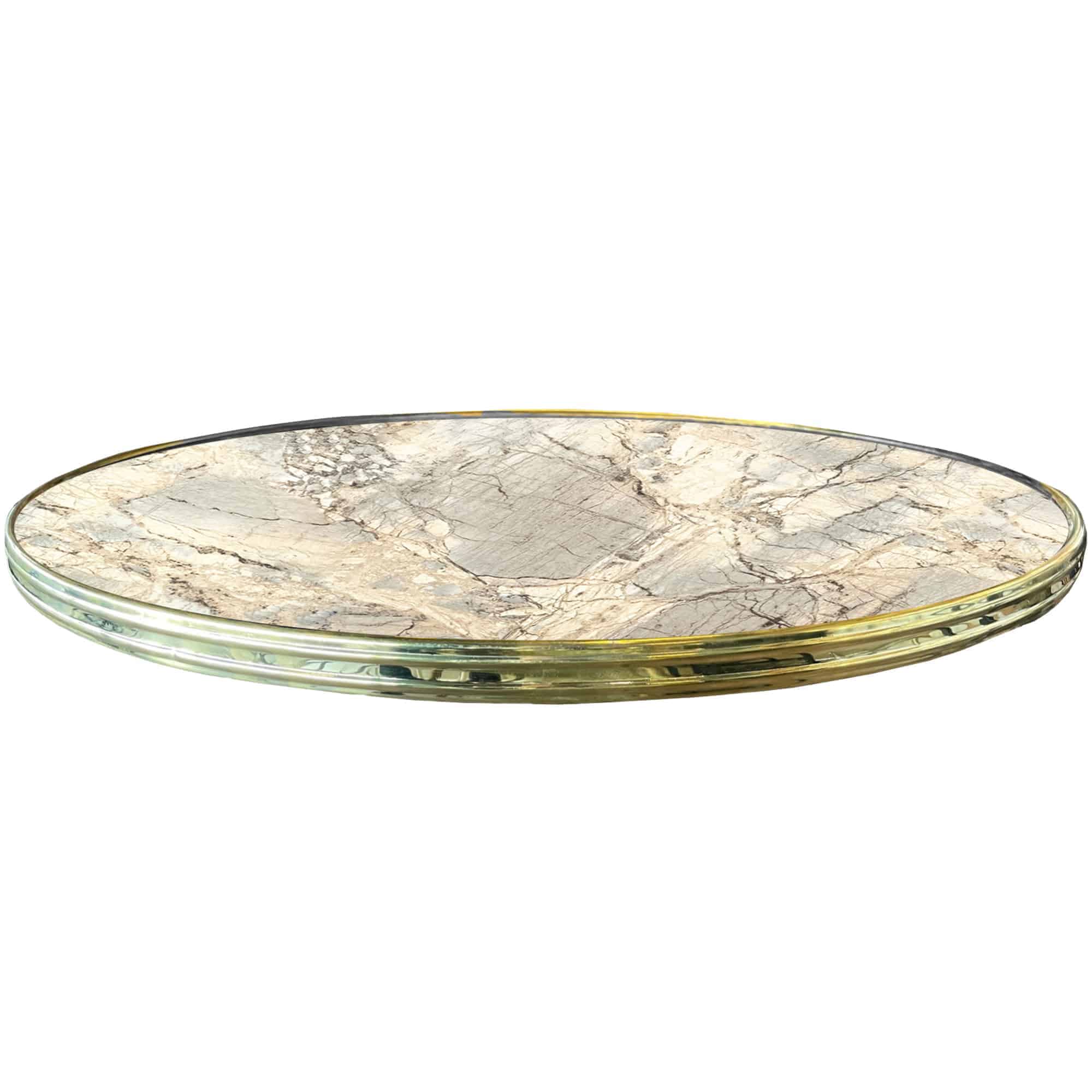 Terrastafelblad Topalit Nevada met messing rand