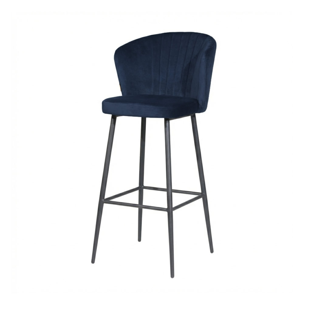Barkruk Richmond velvet donkerblauw