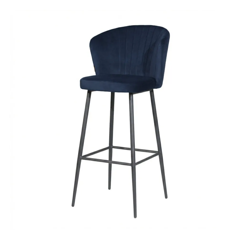 Barkruk Richmond velvet donkerblauw