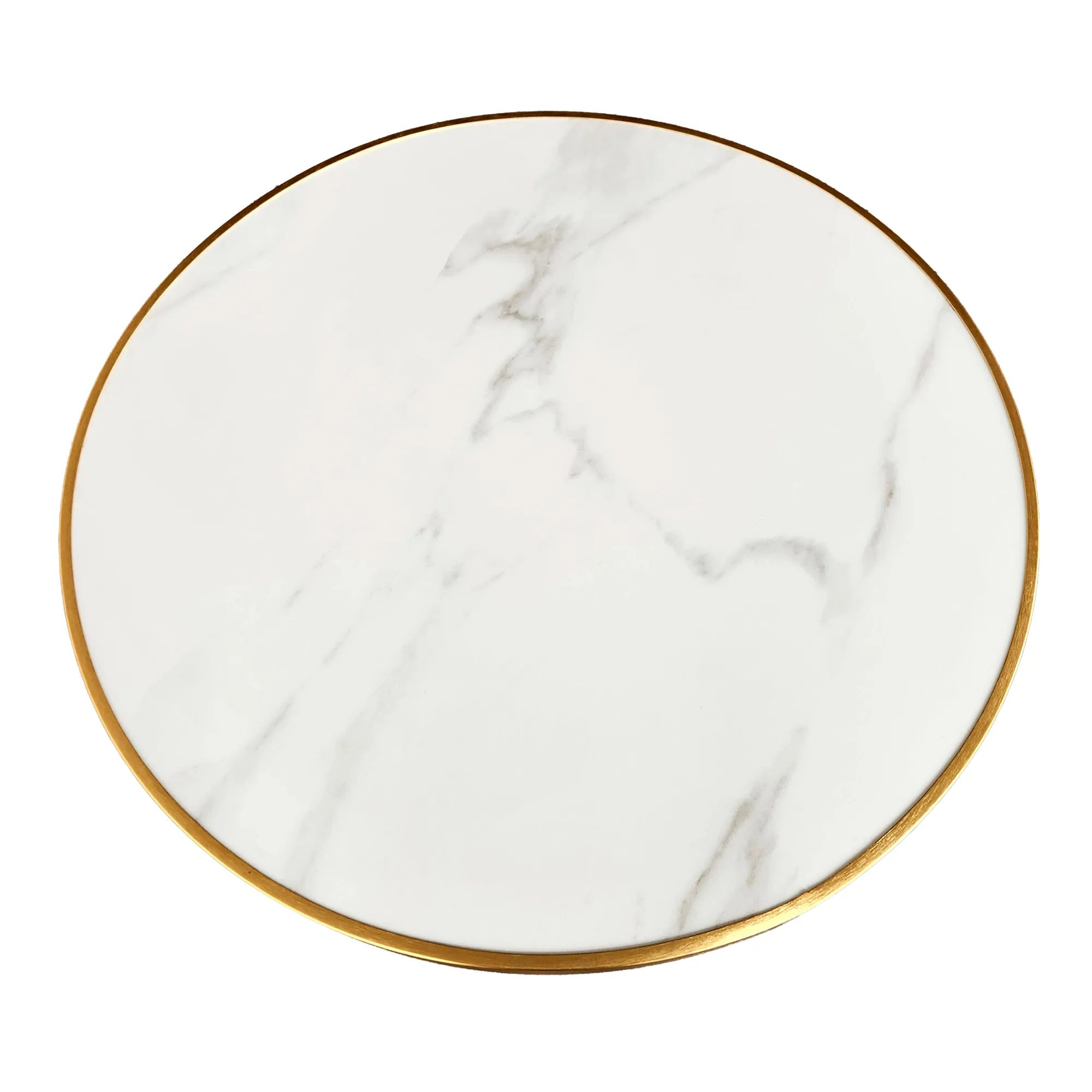Bistro blad wit marmer messing Bistro terrastafel wit marmer