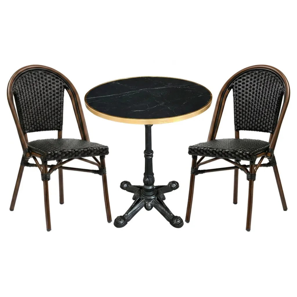 Bistro terrasset zwart