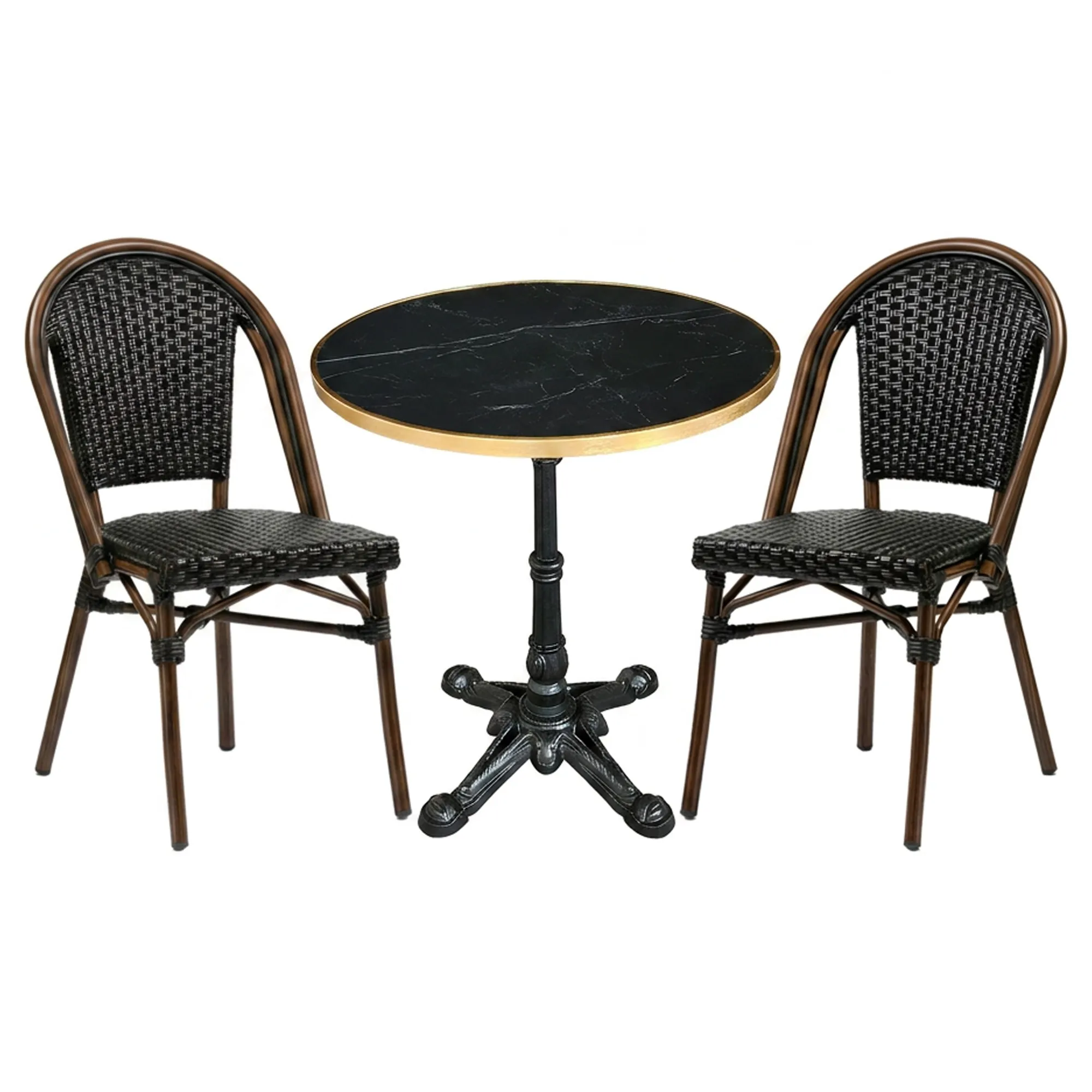 Bistro set zwart Bistro terrasset zwart
